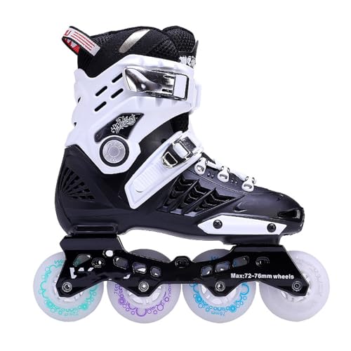 BMOZRM Inline Skates for Frauen Männer, Einstellbar Rollschuhe Damen Erwachsene Rollerskates Fachmann Fitness Roll Schuhe for Anfänger Unisex (Color : B, Size : 36 EU) von BMOZRM