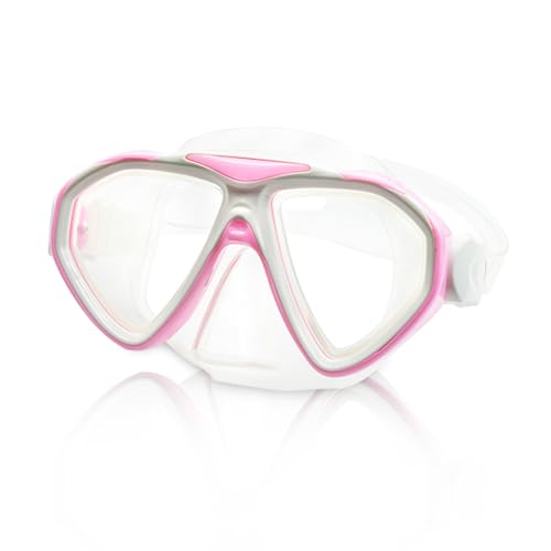 BRTNUP Taucherbrille Kinder Schnorchelmaske Schnorchelbrille Schwimmbrille Anti Nebel Tauchmaske mit Nasenschutz für Jugendliche Jungen Mädchen Kinder Alter 5-16 Jahre (Rosa) von BRTNUP