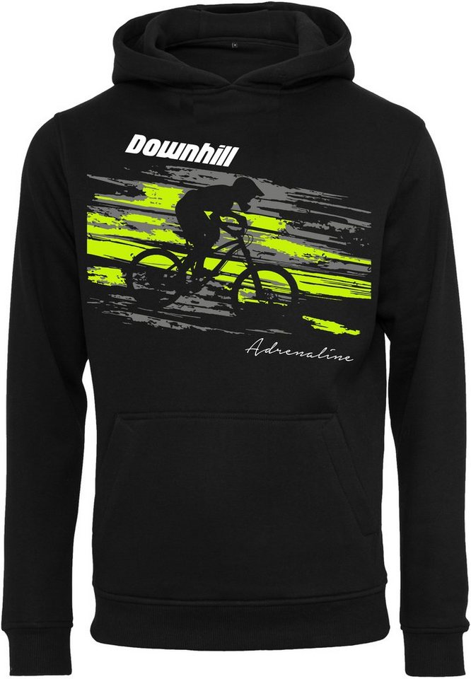 Baddery Kapuzenpullover Fahrrad Hoodie : Downhill Adrenaline - Sport Pullover Herren, hochwertiger Siebdruck, auch Übergrößen von Baddery