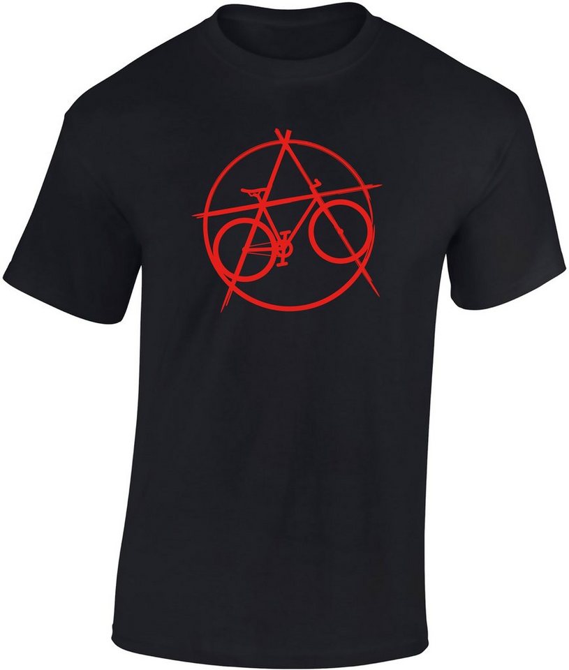 Baddery Print-Shirt Fahrrad T-Shirt : Anarchy Bike - Sport Tshirts Herren, hochwertiger Siebdruck, auch Übergrößen, aus Baumwolle von Baddery