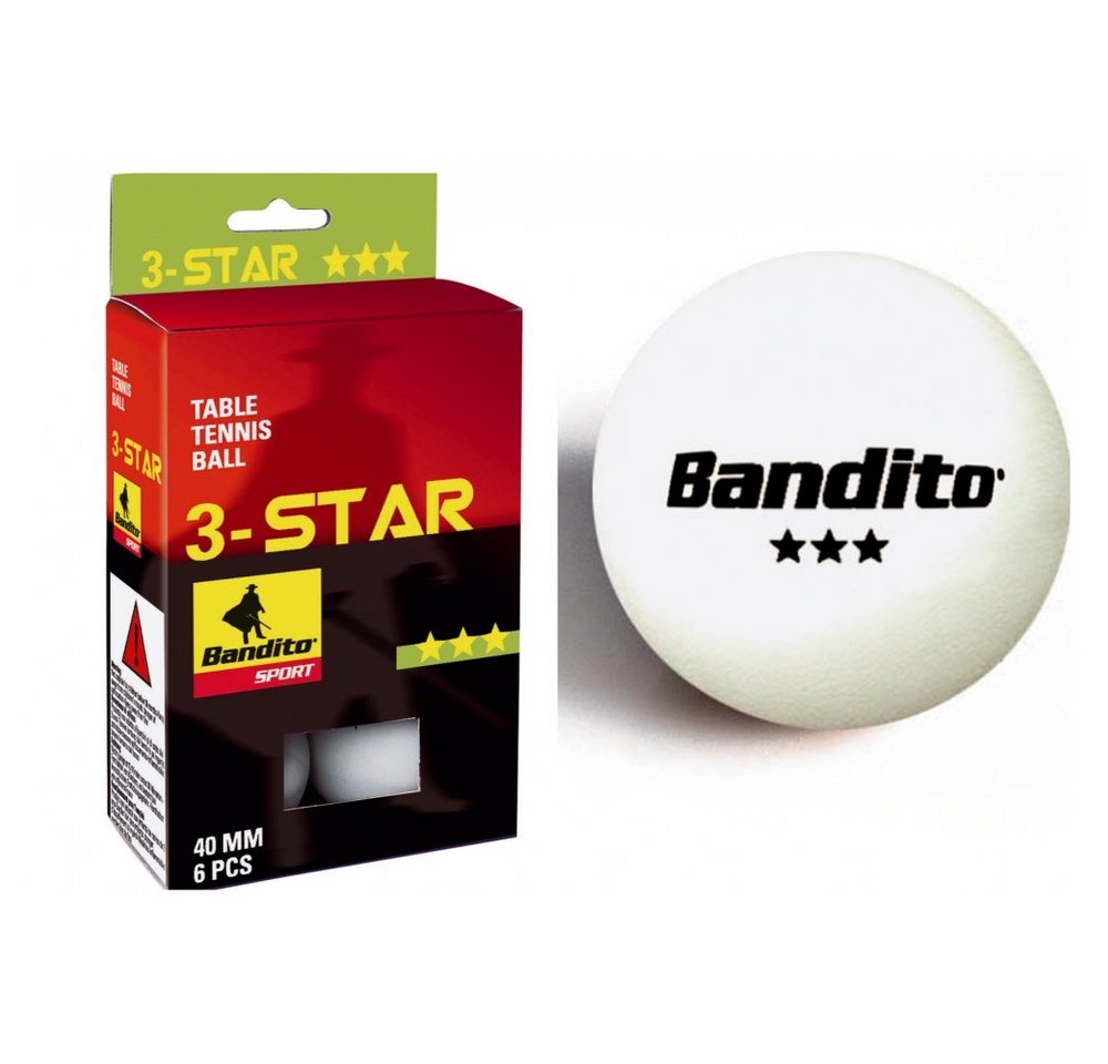 Bandito Tischtennisball TT-Bälle, 6 Stück *** Star (Set, 6er-Pack) von Bandito