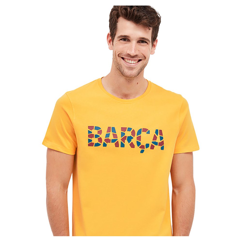 BarÇa Trencadis Short Sleeve T-shirt Gelb XL Mann von BarÇa