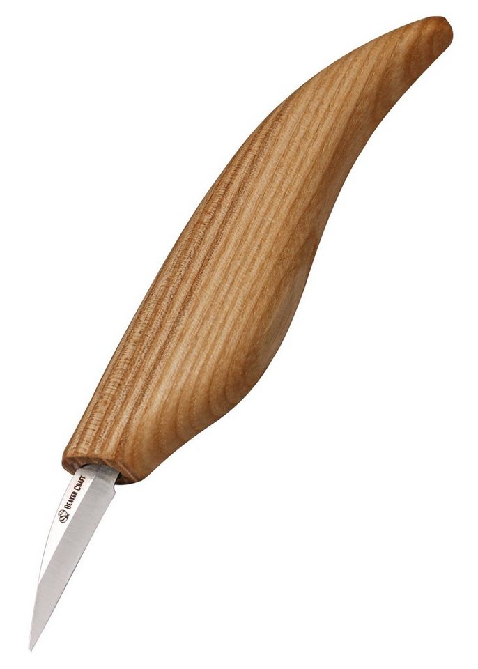 Battle Merchant Universalmesser Beaver Craft feststehendes Messer für Holzschnitzerei mit Eschenholz von Battle Merchant