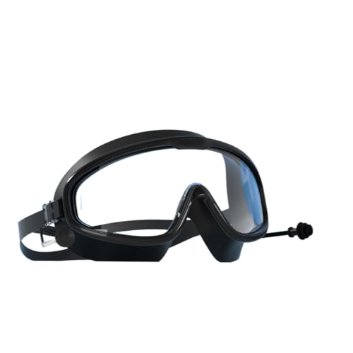 BeNtLi Schwimmbrille Mit Großem Rahmen Für Erwachsene Und Kinder, Antibeschlag-Silikonbrille Mit Ohrstöpseln, Hochauflösende Taucherbrille (ErwachsenerB) von BeNtLi