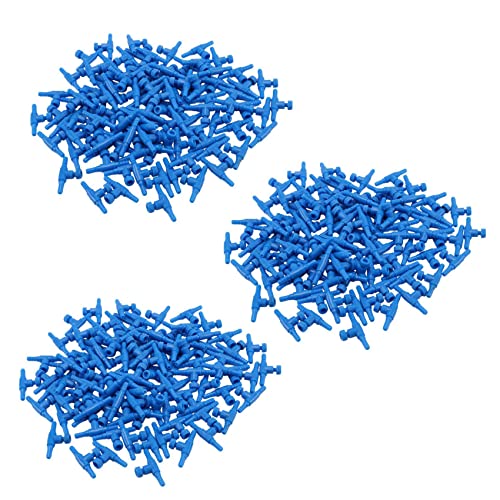 300 StüCk Blau Plastic 2-Wege-Aquarium-Aquarium-Luftpumpen-Steuerventil für 4-mm-Luftrohr von Beelooom