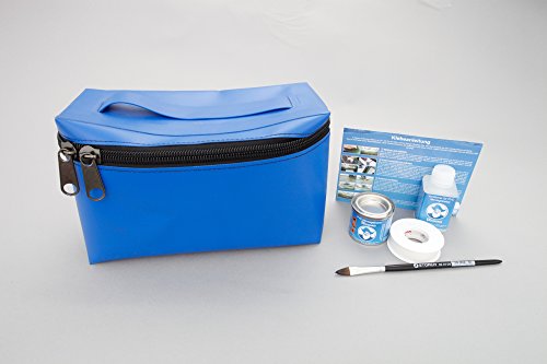 Set: PVC Tasche + Kleber Kit, (blau) abnehmbar f. Schlauchboote aus Valmex PV-K4 von Bengar