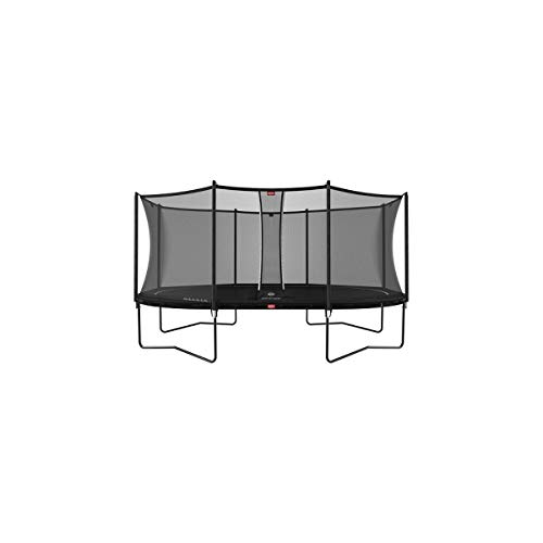 BERG Grand Favorit Trampoline Regular 520 cm schwarz + Safety Net Comfort | Premium Trampolin, Hohe Qualität Kinder Trampolin, Robust und Sicher, Oval von Berg