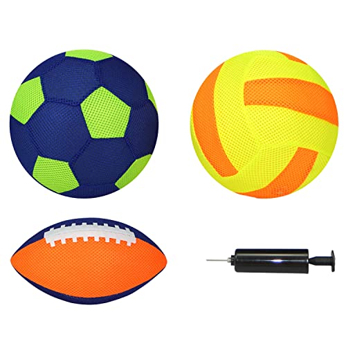 B Best Sporting Ball I American Football I Neoprenball I Wasserball I Wasserball aufblasbar I Farbe:orange/gelb von B Best Sporting
