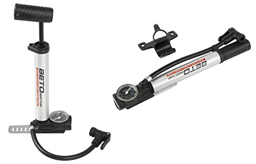 Beto Fahrradpumpe Minipumpe Standpumpe mit Manometer Ministandpumpe für FV AV DV von Beto