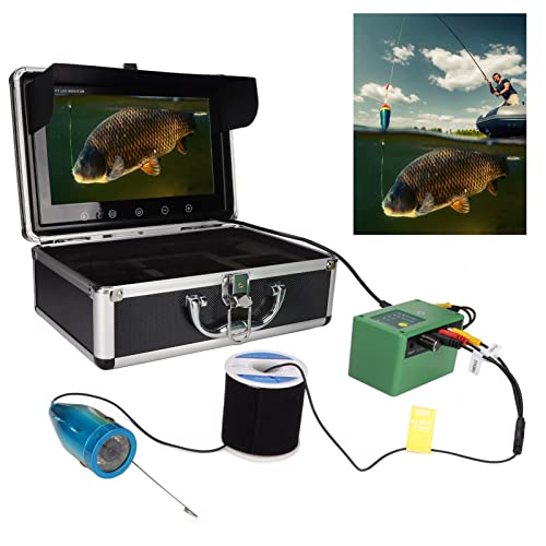 Fischfinder 30 M Unterwasser Angelkamera, Tragbarer 10 Zoll LCD , wasserdichte 1000TVL Angelkamera mit 15 Infrarotlampen, Video Fischfinder für EIS, See und Bootsangeln (92° 10 von Bewinner