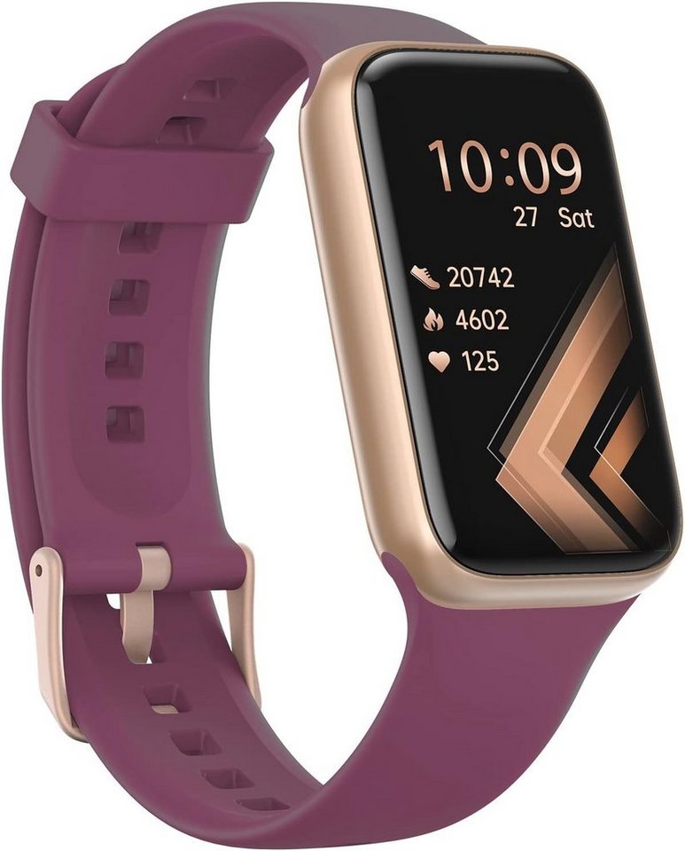BingoFit Smartwatch (1,47 Zoll, Android iOS), Fitness Armband Uhr Pulsuhr SpO2 1,47 Zoll HD Farbdisplay 25 Sportmodi von BingoFit