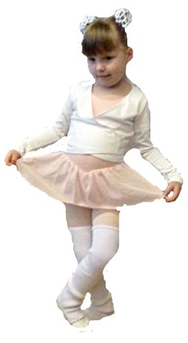 Ballettwickeljacke für Kinder aus Baumwolle, WEISS, 12-14 J. von Bloch