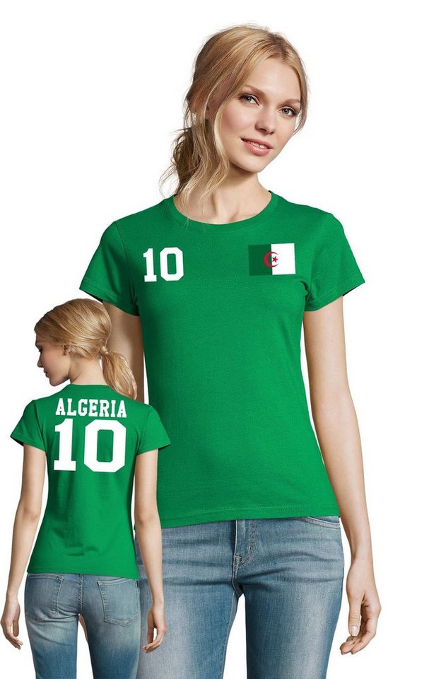 Blondie & Brownie T-Shirt Damen Algerien Algeria Sport Trikot Fußball Weltmeister WM Afrika von Blondie & Brownie