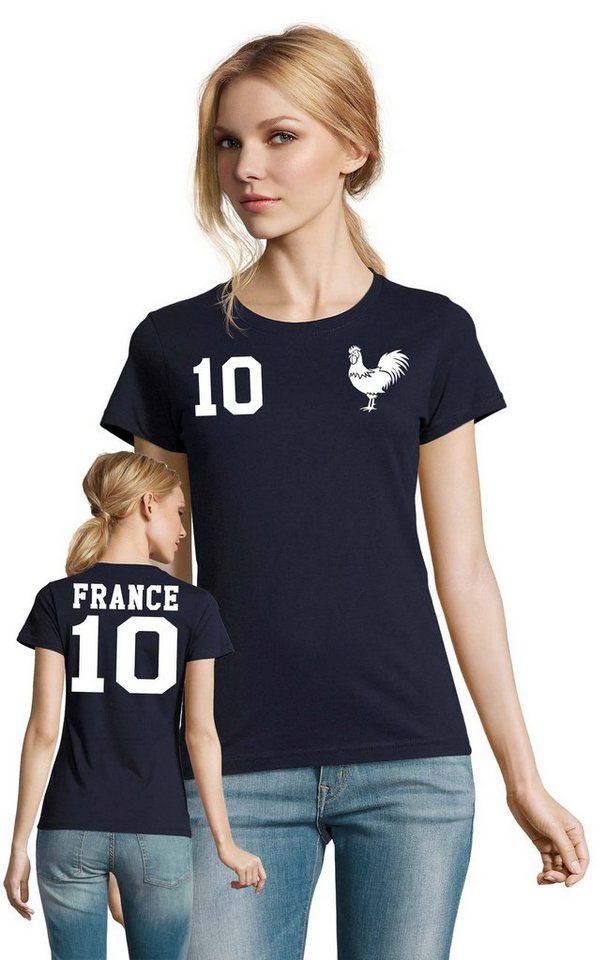 Blondie & Brownie T-Shirt Damen Frankreich France Sport Trikot Fußball Weltmeister EM von Blondie & Brownie