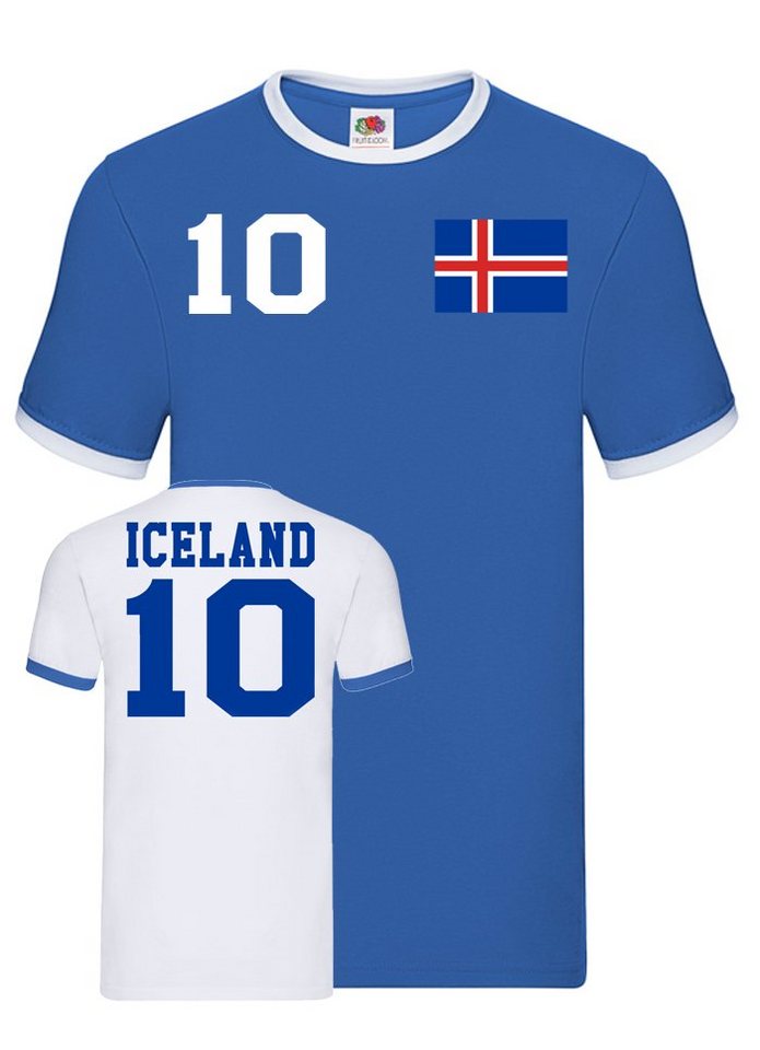 Blondie & Brownie T-Shirt Herren Island Iceland Sport Trikot Fußball Handball Meister WM EM von Blondie & Brownie