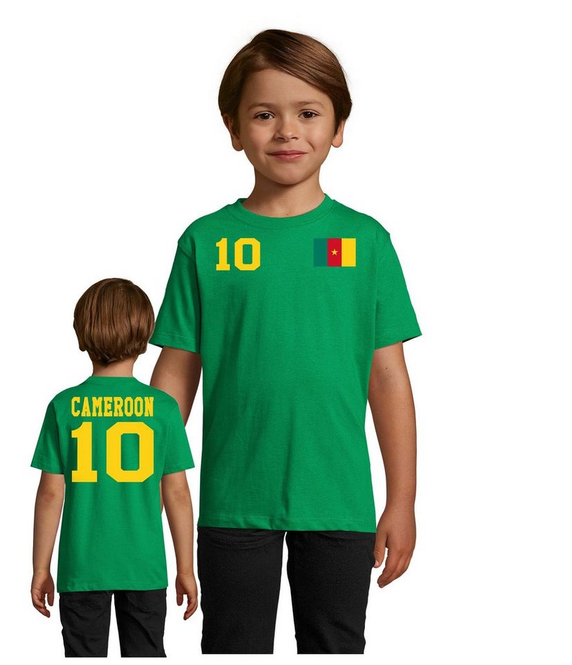 Blondie & Brownie T-Shirt Kinder Kamerun Afrika Cup Sport Trikot Fußball Football Weltmeister WM von Blondie & Brownie