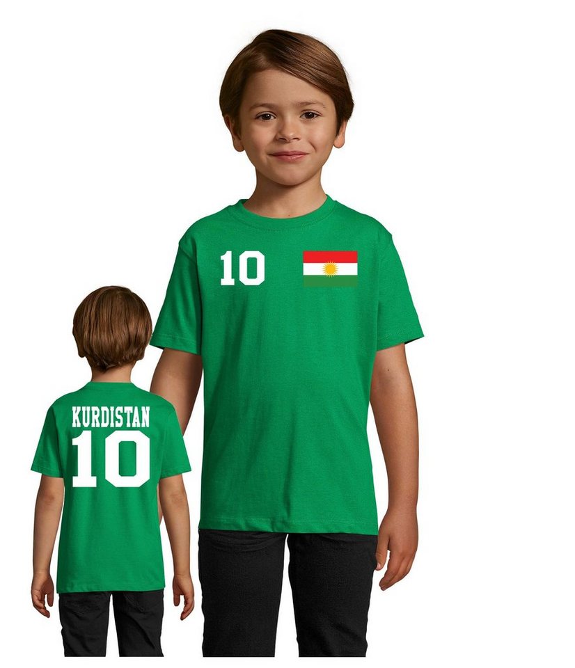 Blondie & Brownie T-Shirt Kinder Kurdistan Fan Sport Trikot Fußball Weltmeister Meister WM von Blondie & Brownie