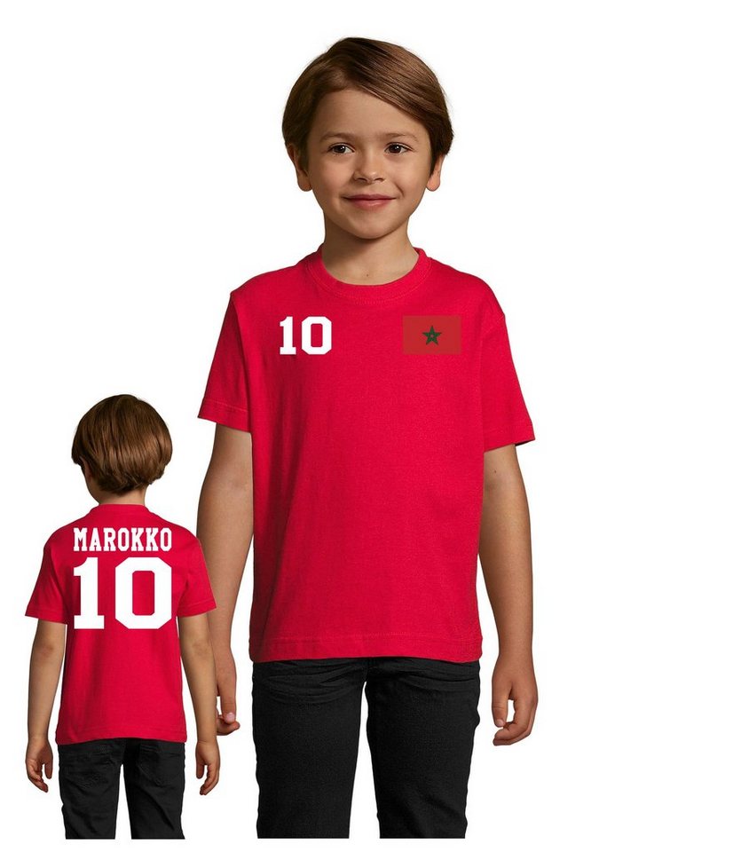 Blondie & Brownie T-Shirt Kinder Marokko Morocco Sport Trikot Fußball Meister WM Afrika Cup von Blondie & Brownie