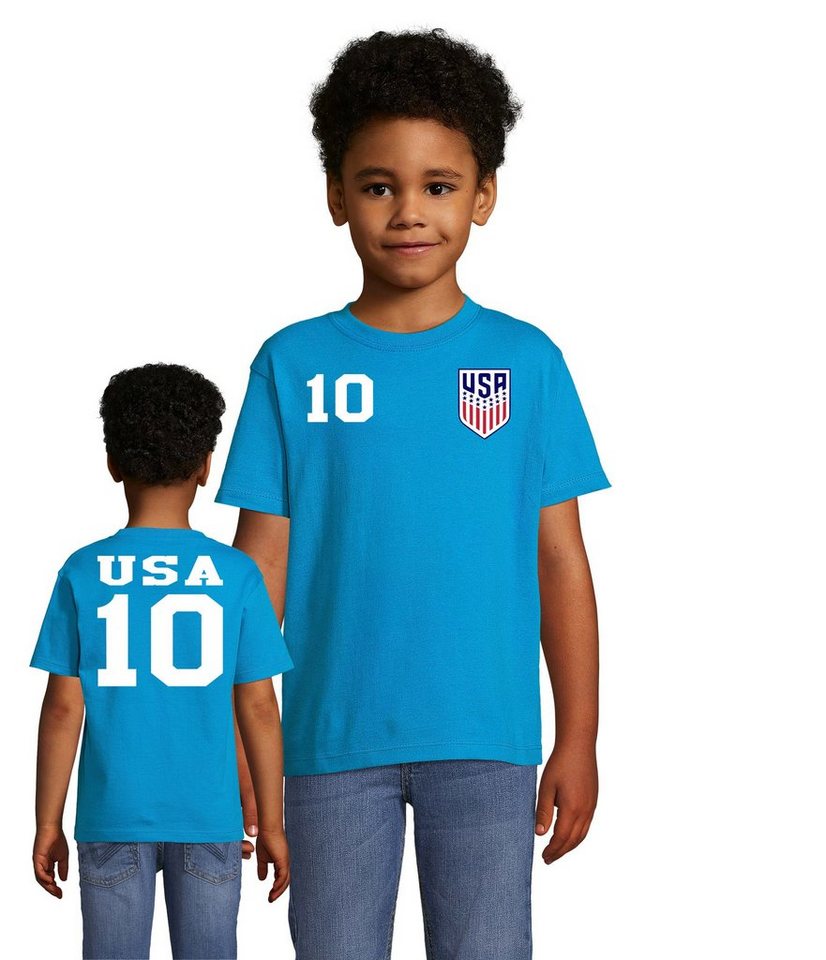 Blondie & Brownie T-Shirt Kinder USA Vereinigte Staaten Sport Trikot Fußball Meister Copa von Blondie & Brownie