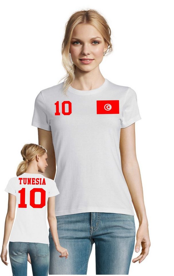 Blondie & Brownie T-Shirt Tunesien Tunesia Tunis Sport Trikot Fußball Meister WM Afrika Cup von Blondie & Brownie