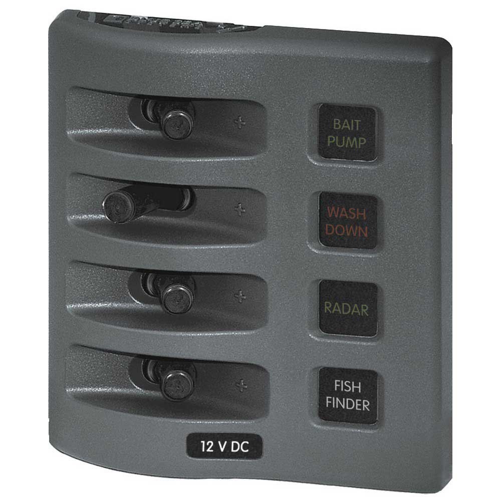 Blue Sea Systems Weatherdeck Panel 4 Position Switch Grau von Blue Sea Systems
