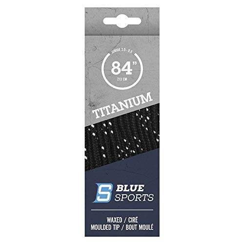 Blue Sports Schnürsenkel Titanum Pro, gewachst, für Eishockey Schlittschuhe schwarz/Weiss 274cm von Blue Sports