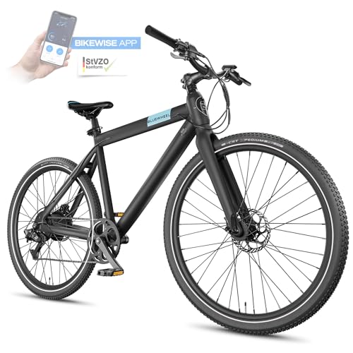 BLUEWHEEL City E-Bike 28" Leichtgewicht I Deutsche Qualitätsmarke | EU-konform E-Fahrrad | Shimano 7 Gänge, 250 W Hinterradmotor für 25 km/h | Elektrofahrrad mit App, integr. (BUTEO) von Bluewheel Electromobility