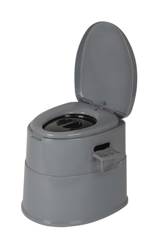 Bo-Camp 7 Liter Tragbare Toilette teilbar, grau, Einheitsgröße von Bo-Camp