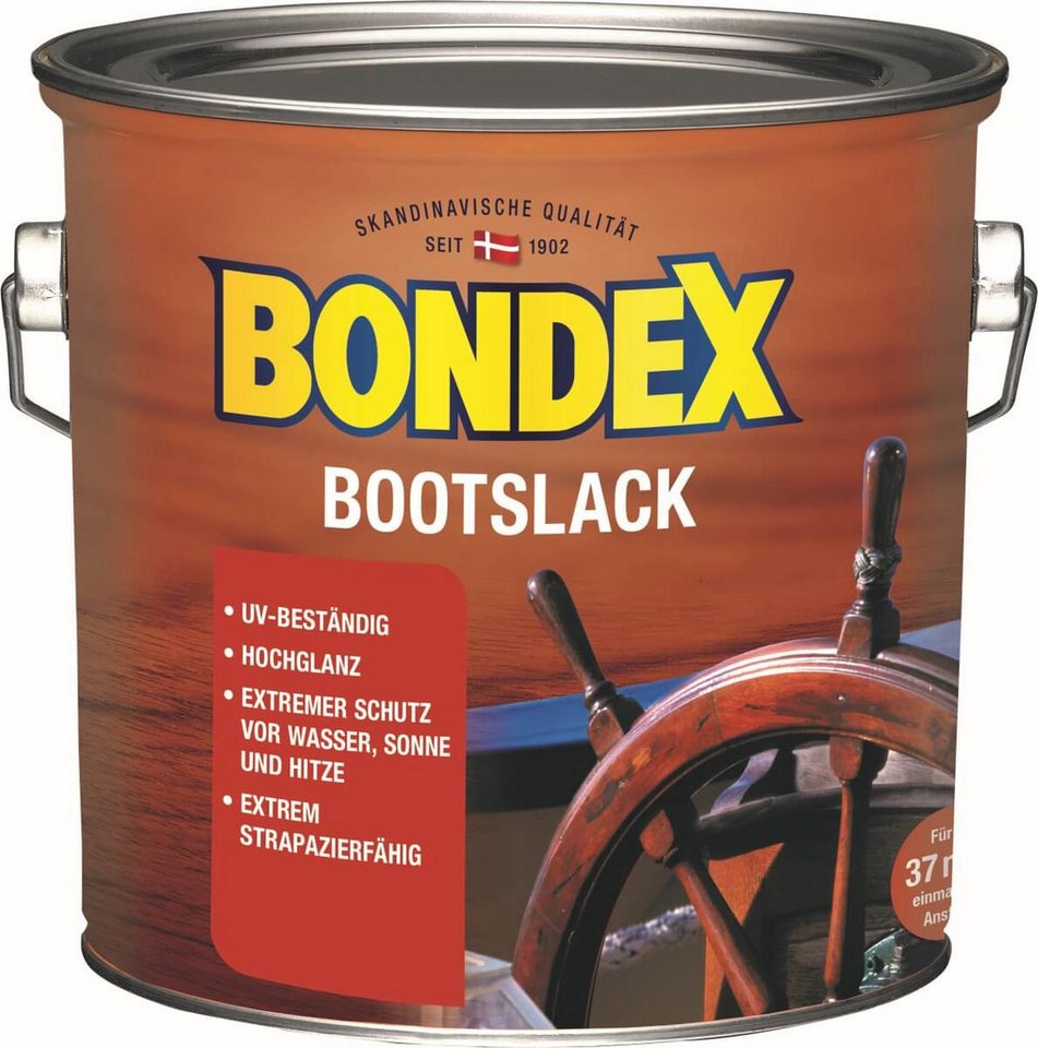 Bondex Lack Bootslack für Innen und Aussen, Hochglanz, Farblos, UV-beständig von Bondex