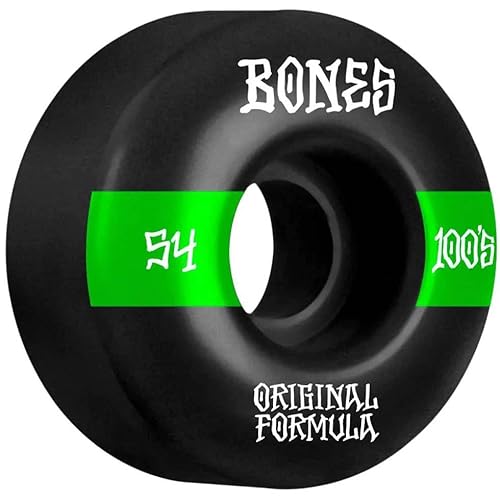 Bones Wheels 14 V4 Wide 100 Stück Skateboard-Räder, Schwarz, 54 mm von Bones Wheels