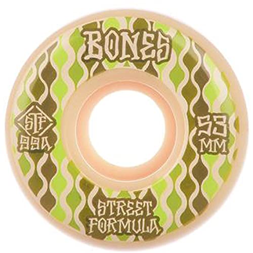 Bones Wheels STF Retros 99a V2 Schlösser Skateboard-Räder, weiß, 53 mm von Bones Bearings