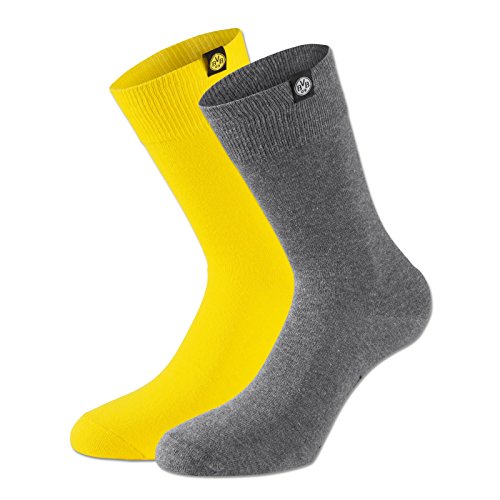 BVB Herren Socken Set Socken Set, grau/gelb, 35 - 38, 2466333 von BVB