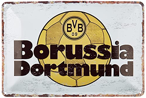 Borussia Dortmund BVB-Blechschild Retro von Borussia Dortmund