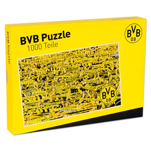 Borussia Dortmund Unisex Jugend BVB Puzzle 1000 Teile, schwarzgelb, 72x45cm von Borussia Dortmund