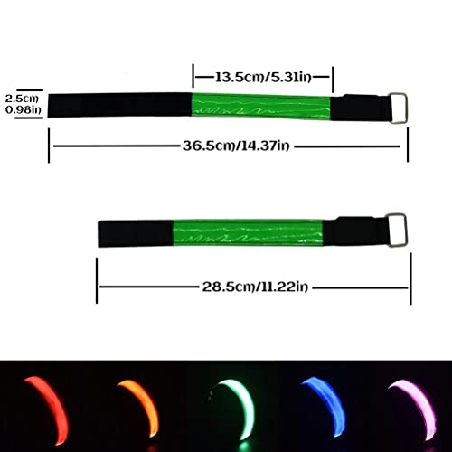 Boxwizard 4-teiliges LED-Armband, Wiederaufladbar über USB, Reflektierendes Band, Wiederaufladbar über USB, LED-Armband, Lichter für Läufer, Verstellbare Sicherheits-Leuchtarmbänder für von Boxwizard