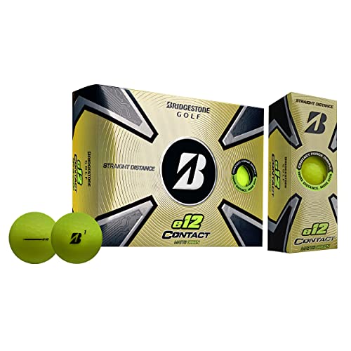 Bridgestone E12 Contact Golf Balls 2023 - Matte Green - 1 Dozen, Herren Golfbälle, Matte Green, One Size - 3CGX6D von Bridgestone Golf