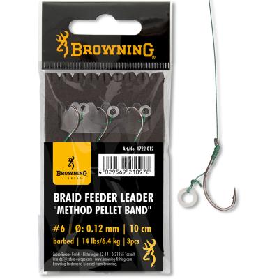 6 Braid Feeder Leader Method Pellet Band bronze 6,4kg 0,12mm 10cm 3Stück von Browning
