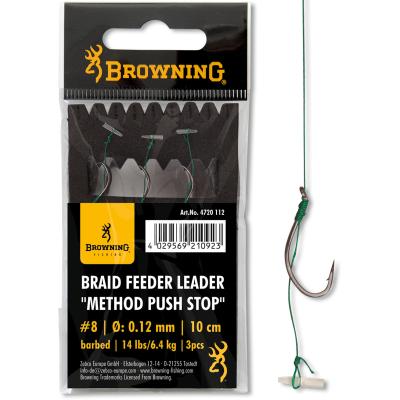 8 Braid Feeder Leader Method Push Stop bronze 6,4kg 0,12mm 10cm 3Stück von Browning