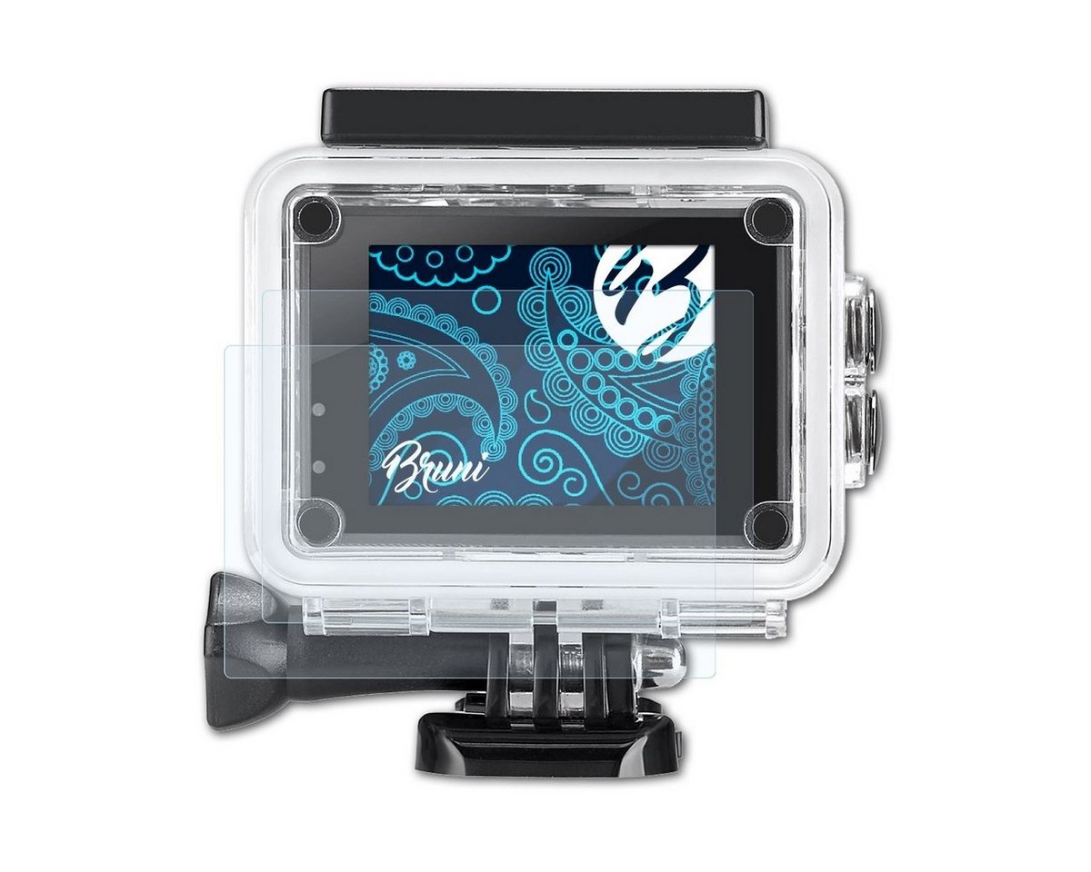 Bruni Schutzfolie Glasklare Displayschutzfolie für Action Cam 4k I5, (2 Folien), praktisch unsichtbar von Bruni