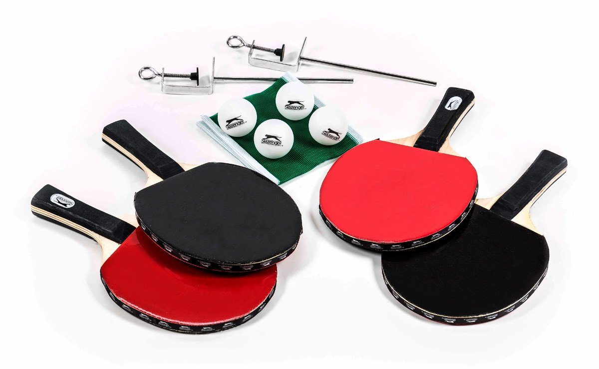 Bubble-Store Tischtennisschläger 4 Schläger + 4 Bälle + Netzgarnitur (Tischtennis), Tischtennisschläger Set von Bubble-Store