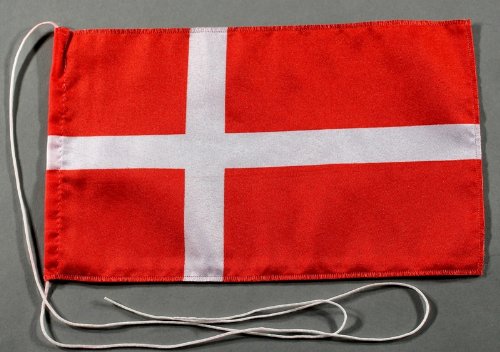 Buddel-Bini Dänemark 15x25 cm Tischflagge in Profi - Qualität Tischfahne Autoflagge Bootsflagge Motorradflagge Mopedflagge von Buddel-Bini