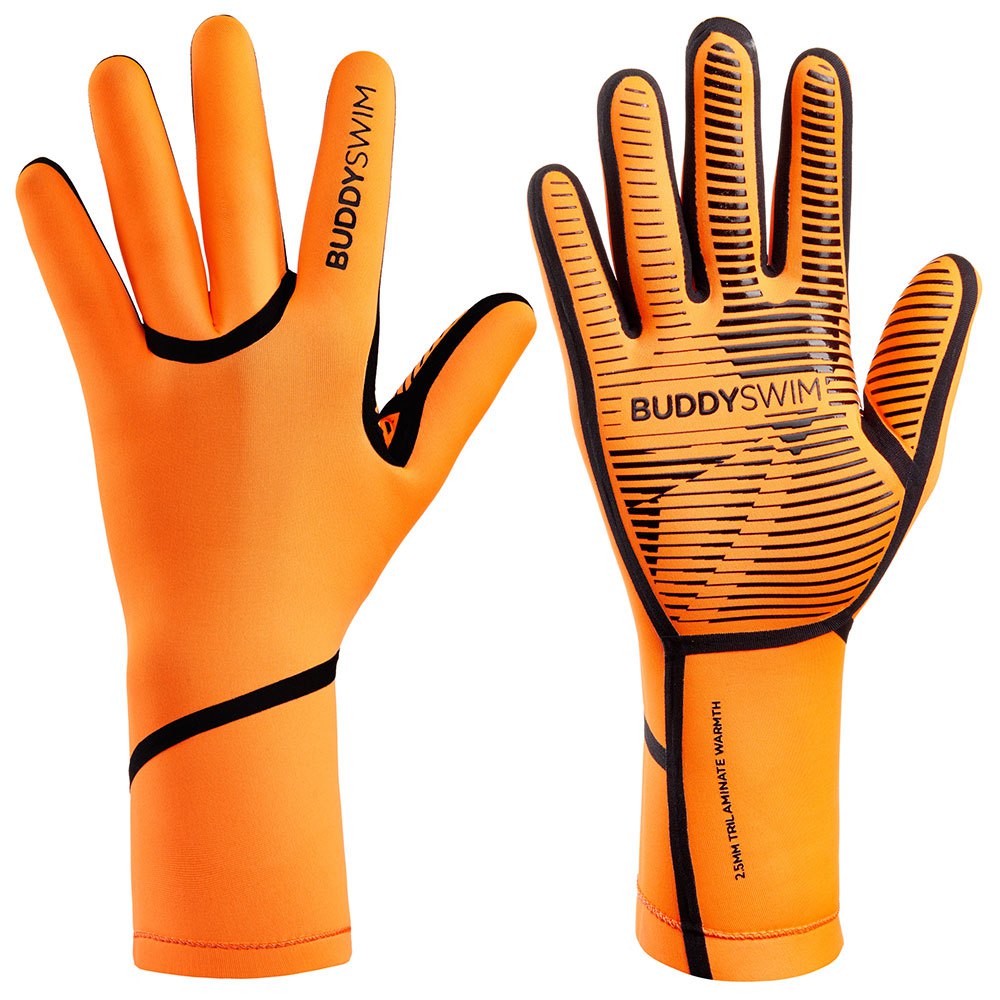 Buddyswim Trilaminate Warmth 2.5 Mm Neoprene Gloves Orange XL von Buddyswim