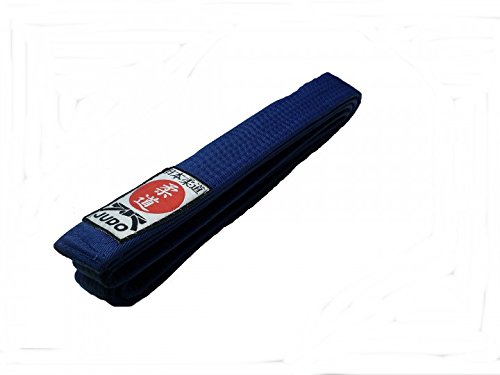 Judogürtel blau mit Judo-Label (240) von Budodrake