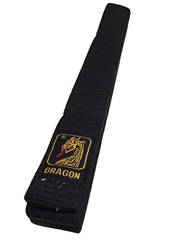 Karategürtel Judogürtel Budogürtel Dragon Schwarz 100% Baumwolle (300) von Budodrake