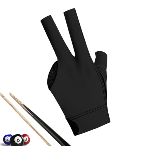 Buerfu 3-Finger-Pool-Handschuhe, atmungsaktive Billard-Pool-Handschuhe,Sporthandschuhe im 3-Finger-Design | Dünne und rutschfeste Sporthandschuhe, hochelastische und atmungsaktive Billardhandschuhe von Buerfu