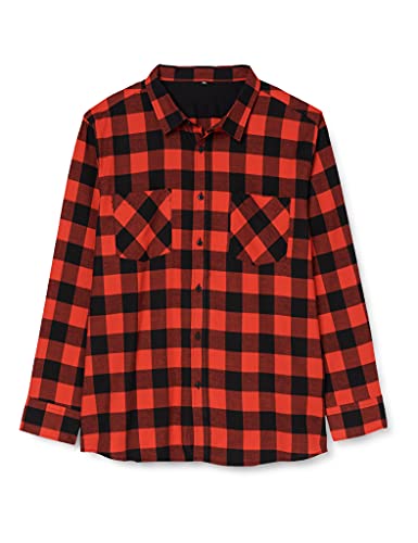Build Your Brand Herren BY031-Checked Flanell Shirt T, blk/red, L von Build Your Brand