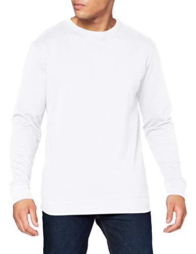 Build Your Brand Herren BY010-Light Crew Sweatshirt Sweater, White, L von Build Your Brand