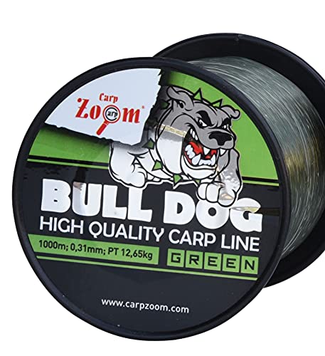 Carp Zoom Bull-Dog Carp Line 0,31 mm 12,65Kg 1000m Dark Green Schnur von Carp Zoom