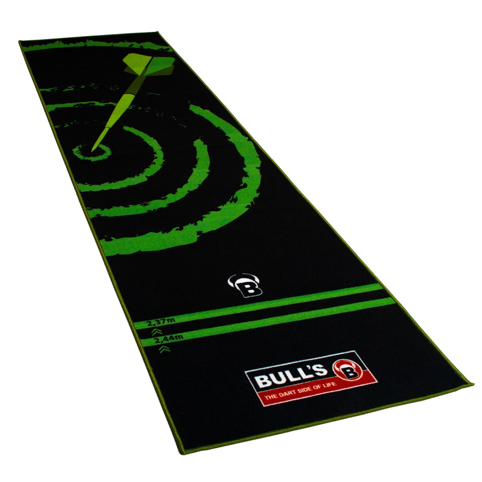 Bulls Dartteppich schwarz grün 280x80cm, Carpet Mat 140 Green von Bulls Deutschland