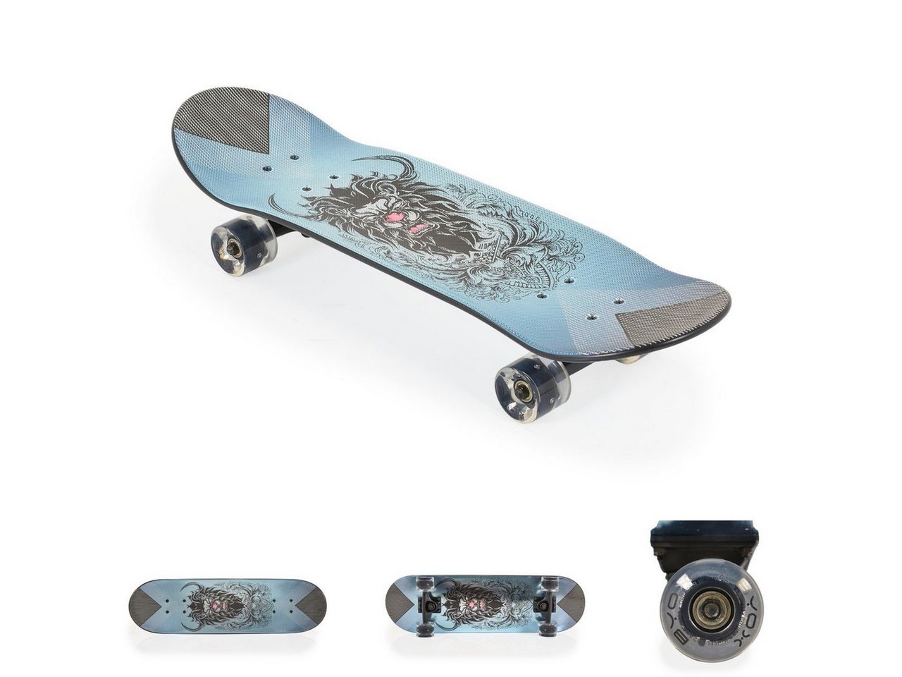 Byox Skateboard Skateboard 28 Zoll ABEC-7, Aluminium PU-Leuchträder LED Deckgröße 71 x 20 cm von Byox